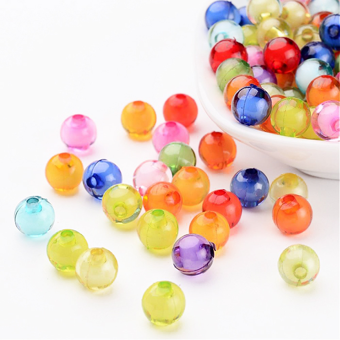 Koraliki Akrylowe Przezroczyste