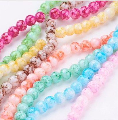 Намистини Скляні Пофарбовані