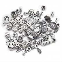 Koraliki Akrylowe, Styl Antyczny Mieszane, Biały, 8-25x7-15x4-15mm, 75szt/50g (2WB27501)