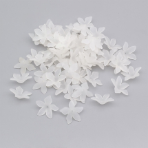 Koraliki Akrylowe, Matowe, Przezroczyste, Kwiat, 27x7mm, otwór: 1.2mm, około 50szt/50g (13WB23928)