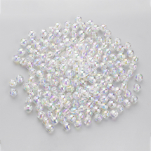 Koraliki Eco Akrylowe, Przezroczyste Tęczowy, Okrągłe, Bezbarwne, 6mm, 190szt/25g (13WB28914)