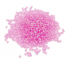 Намистини Акрил Прозорі, Екологічні, Круглі, АВ колір, Колір: Перлинно-рожевий, 4мм, Отвір 1.5мм, 800шт/25г, (13WB29599)