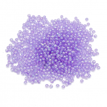 Намистини Акрилові Прозорі Круглі Екологічні, АВ колір, Бузкові, 4мм, Отвір 1.5мм, близько 800шт/25г, (13WB29602)