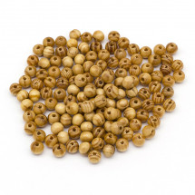 Намистини Дерев'яні Круглі Нефарбовані, 6мм, Отвір 1.5мм, близько 330шт/25г, (13WB24962)