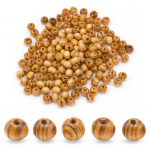 Koraliki Naturalne Drewniane, Brązowy, Okrągłe, 8x7mm, około 170szt/25g (13WB24963)