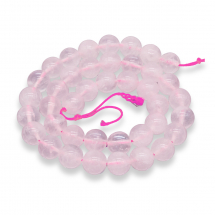 Koraliki Kwarc Naturalny Różowy, Okrągłe, 10mm, około 32szt/37cm/nić (3WB3757)