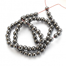 Koraliki Hematyt, Syntetyczny, Niemagnetyczne, Kulki, Czarny, 6mm 66szt/42cm/sznur (5WB4040)