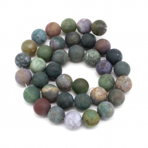 Koraliki Naturalny Mrózny Agat Indyjski, Okrągłe, 10mm, około 35szt/36cm/nić (13WB13863)