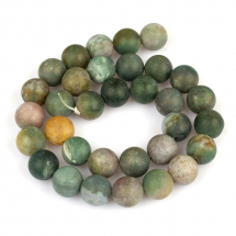 Koraliki Naturalny Mrózny Agat Indyjski, Okrągłe, 12mm, około 30szt/38m/nić (13WB13864)