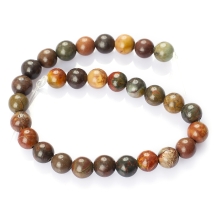 Koraliki Kamień Naturalny Jaspis Picasso, Kulki, 6mm, 29szt/17cm/sznur (13WB13899)