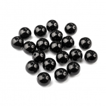 Koraliki Imitacja Pereł, Plastik ABS, Okrągłe, Kolor: Czarny, 12mm, około 25szt/25g (13WB13981)