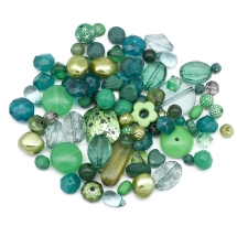 Koraliki Akrylowe "Bombaj" Mix Form Oliwkowe 5,5-28mm, 110szt/50g (13WB14221)