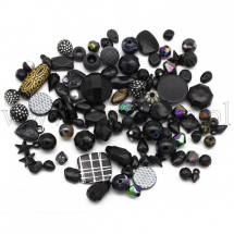 Koraliki Akrylowe "Bombay" Mieszane Kształty, Szare, 5.5-28x6-20x3-11mm, 54szt/50g (13WB14224)