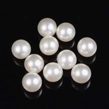 Kulki Imitacja Pereł, Plastik ABS, Bez Otworu, Beżowy, 8mm, 100szt (13WB18905)