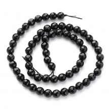 Koraliki Naturalny Czarny Agat, Fasetowany, Klasa A, Matowe, Okrągłe, 6mm, około 58szt/36cm/sznur (13WB12429)