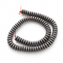 Koraliki Hematyt Syntetyczny Niemagnetyczny, Matowy, Rondel, Heishi, Czarny, 5x2mm, około 90szt/18cm/nić (13WB11289)