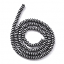 Koraliki Hematyt Syntetyczny Niemagnetyczny, Styl Matowy, Heishi, Platyna, 4x2mm, około 170szt/36cm/nić (13WB11290)