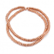 Koraliki Syntetyczny Hematyt Niemagnetyczny, Galwanika, Rondel, Różowe Złoto, 4x2mm, około 175szt/38cm/nić (13WB11308)