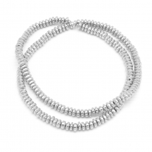 Koraliki Hematyt Syntetyczny Niemagnetyczny, Galwanika, Rondel, Srebrny, 4x2mm, około 175szt/38cm (13WB11309)