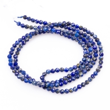 Koraliki Kamień Naturalne Lapis Lazuli, Kulki, Fasetowane, Midnight Blue, 2mm, 150szt/37cm/sznur (13WB17928)