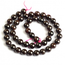 Koraliki Naturalny Granat, Okrągłe, 8mm, około 46szt/36.5cm/sznur (13WB22940)