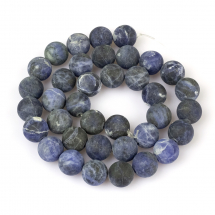 Koraliki Kamień Naturalny Sodalit Matowe Kula, 10mm, 35szt/37cm/sznur (13WB23023)