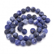 Koraliki Kamień Naturalny Sodalit Matowe Kula, 8mm, 45szt/37cm/sznur (13WB23026)