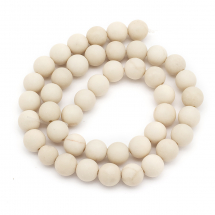 Koraliki Naturalny Amonit, Matowe, Okrągły, 8-8.5mm, Jasny Beż, około 44szt/36cm/sznur (13WB23124)