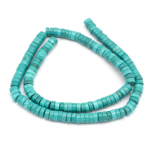 Koraliki Naturalny Howlit, Heishi, Disc, Termobarwiony, 6x3mm, Otwór: 1mm, około 123szt/36cm/nić (13WB23290)