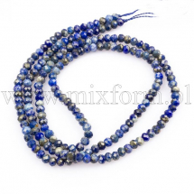 Koraliki Naturalny Lapis Lazuli, Fasetowany, Rondel, 3x2mm, około 172zt/36cm/sznur (13WB23412)
