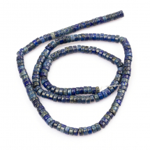 Koraliki Naturalny Lapis Lazuli, Heishi, Barwiony, Dysk, Kolor: Niebieski, 4x2-2.5mm, około 180szt/38cm/nic (13WB23416)