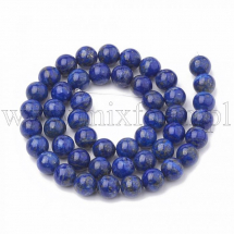 Koraliki Kamień Naturalny Lapis Lazuli, Kula, 8-9mm, 44szt/38cm/sznur (13WB23421)