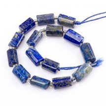 Намистини Натуральний Лазурит, Гранований, Колонка, 8-11x6 -8x5-7мм, Отвір: 1мм, близько 17шт/19см/нитка (13WB23423)