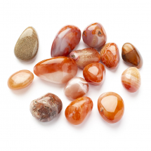 Naturalny Czerwony Agat / Karneol, Bryłki bez Otworu, 19-30x15-24x10-19mm, około 9-10szt/100g (13WB21181)