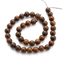 Koraliki Drewniane, Afrykańskie Paduk, Okrągły, Niebarwione, Kolor: Brązowy, 10mm, około 36szt/36cm/nić (13WB21187)