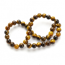 Koraliki Kamień Naturalne Tygrysie Oko, Kulki, 4mm, 43szt/20cm/sznur (5WB5177)