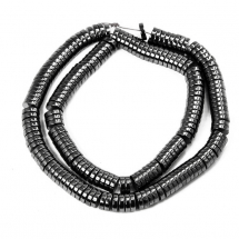 Koraliki Hematyt Syntetyczny Niemagnetyczny, Heishi, Galwanika, Czarny, 8x2mm, około 190szt/38cm/nić (13WB12201)