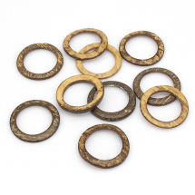 Конектор Кільце Кокос, Колір: Коричневий, Розмір: 38x2.4 ~ 2.5мм, Внутрішній Діаметр 27.2 ~ 27.3мм, (13WB23586)
