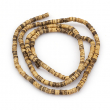 Koraliki Kokos, Kolumna, Brązowy, 3-4x1.5-5mm, 200szt/55cm/sznur (13WB23627)