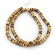 Koraliki Kokos, Rondel, Brązowy, 5.5x1.5-5mm, 120szt/36cm/sznur (13WB23632)