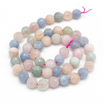 Koraliki Naturalny Morganit, Kolor: Mieszane kolory, 8mm, Otwór: 1mm, około 45szt/40cm/nić (13WB22661)
