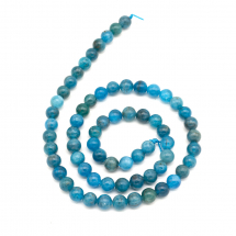 Koraliki Naturalny Kamień Apatyt Okrągłe Kulki, 6mm, Otwór 1mm, około 60szt/38cm/sznur (13WB22702)