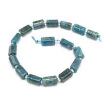 Koraliki Kamień Naturalny Apatyt, Fasetowany, Kolumna, 8-11x6-8x5-7mm, 15szt/17cm/sznur (13WB22734)