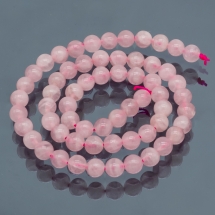Koraliki Naturalny Kwarc Różowy, Madagaskar, Klasa A, Okrągłe, 6mm, około 60szt/37cm/sznur (13WB22826)