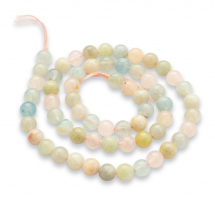 Koraliki Naturalny Morganit, klasa A, Kolor: Mieszane kolory, 6-7mm, Otwór: 1mm, około 60szt/40cm/nic (13WB22836)
