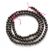 Koraliki Kamień Naturalny Granat, Klasa B, Kulki, 4mm, 90szt/36cm/sznur (13WB22880)