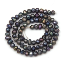 Koraliki Naturalne Słodkowodne do Biżuterii, Szaro-niebieski, 4-6x4-5mm, około 64szt/32cm/sznur (14WB6751)