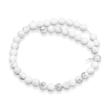 Koraliki Howlit Naturalny, Okrągłe, 4mm, otwór 1mm, około 38szt/17cm/sznur (14WB7780)