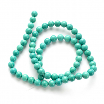 Koraliki Naturalny Howlit, Okrągły, Termobarwiony, 6mm, około 64szt/38cm/nić (14WB7821)