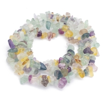 Koraliki Kamień Naturalny Fluoryt, Okruchy, 5-8x5-8mm, 80cm/78cm/sznur (14WB7828)